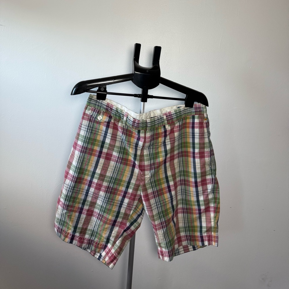 Ralph Lauren Men's Plaid Shorts - Pink, Green, Blue